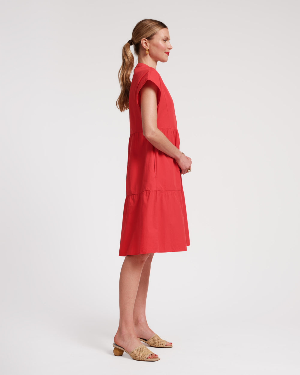 Breezy Mini Dress- Red - Frances Valentine