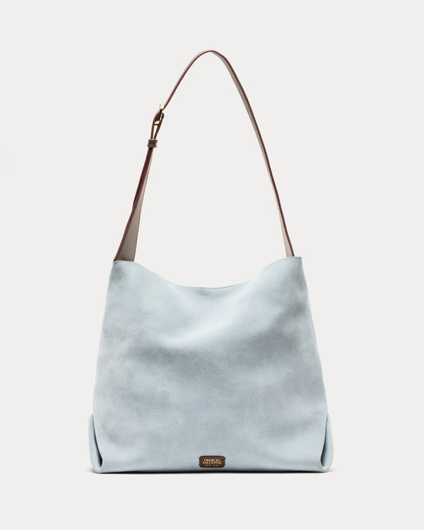Brynn Suede Hobo - Light Blue - Frances Valentine