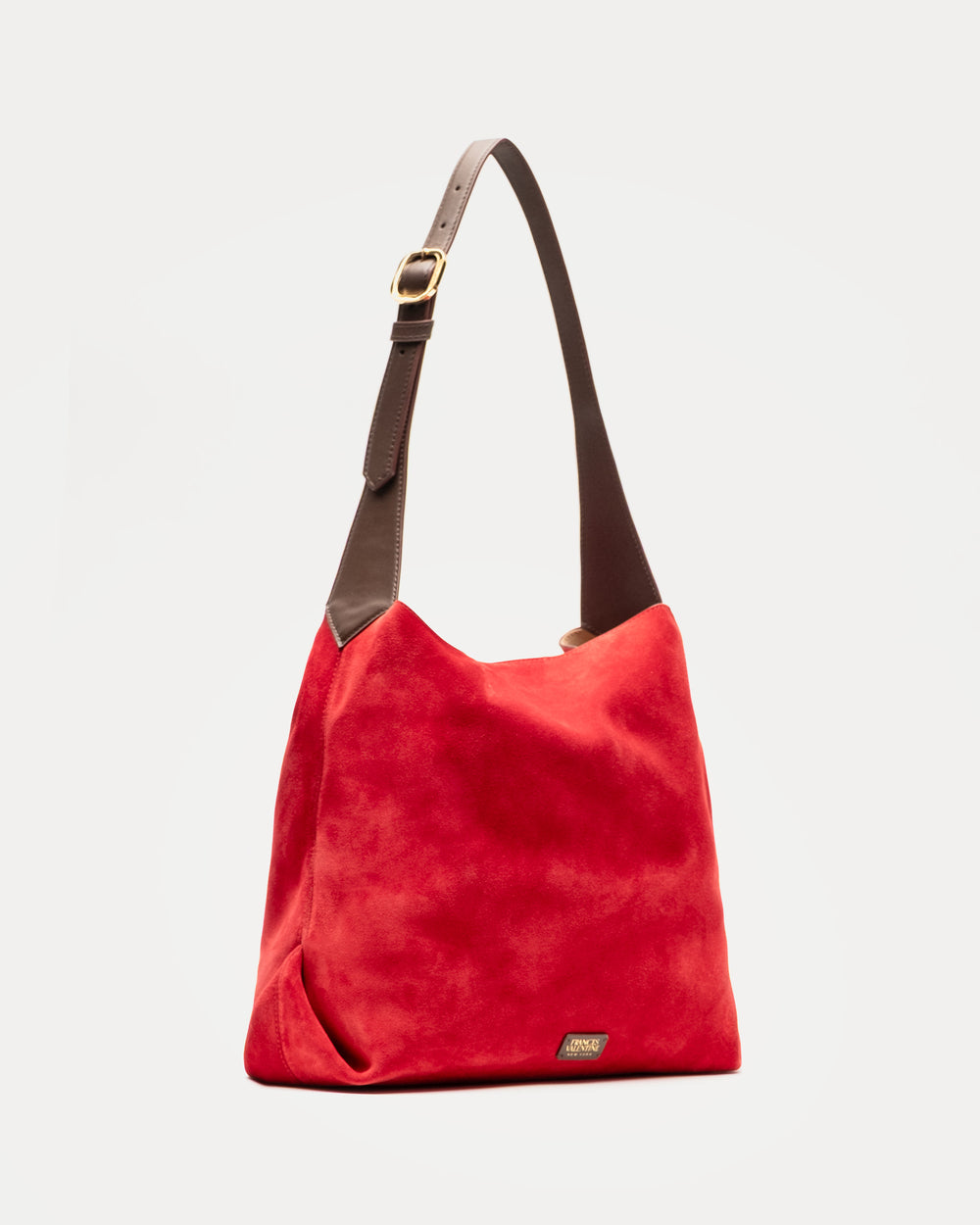 Brynn Suede Hobo - Red - Frances Valentine