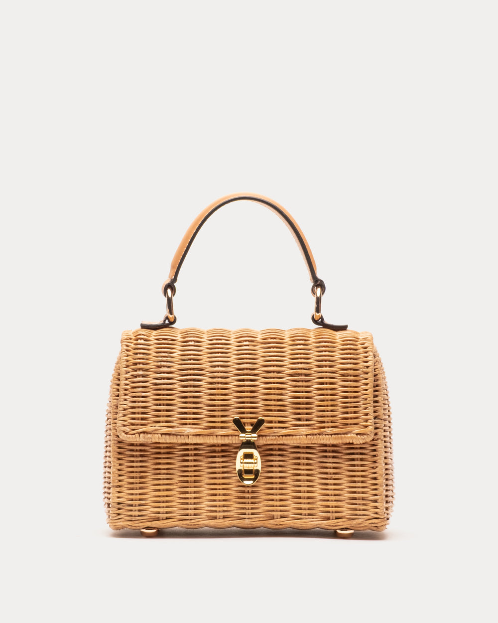 Bunny Basket Wicker w/Leather Wicker w/Leather Toast OS Frances Valentine