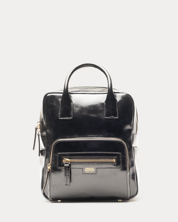 Small Casey Backpack - Glazed Leather Oyster - Frances Valentine