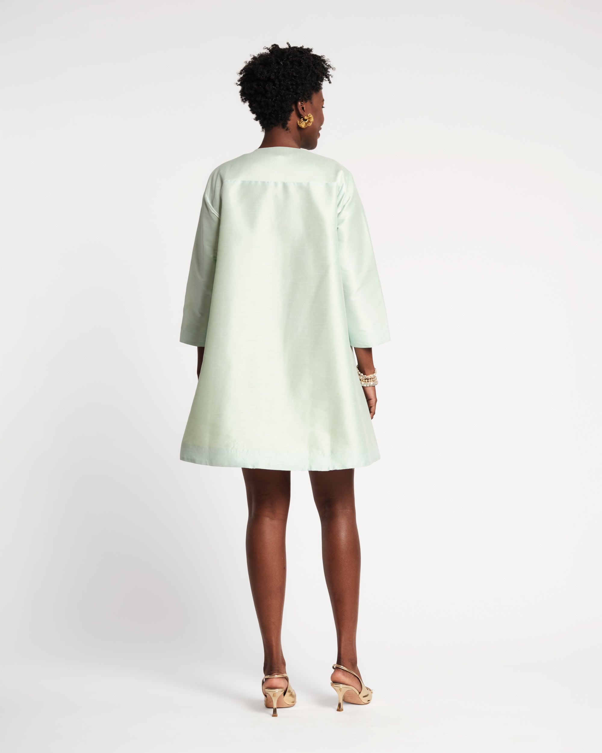 Wave Swing Coat - Mint/Chartreuse – Frances Valentine