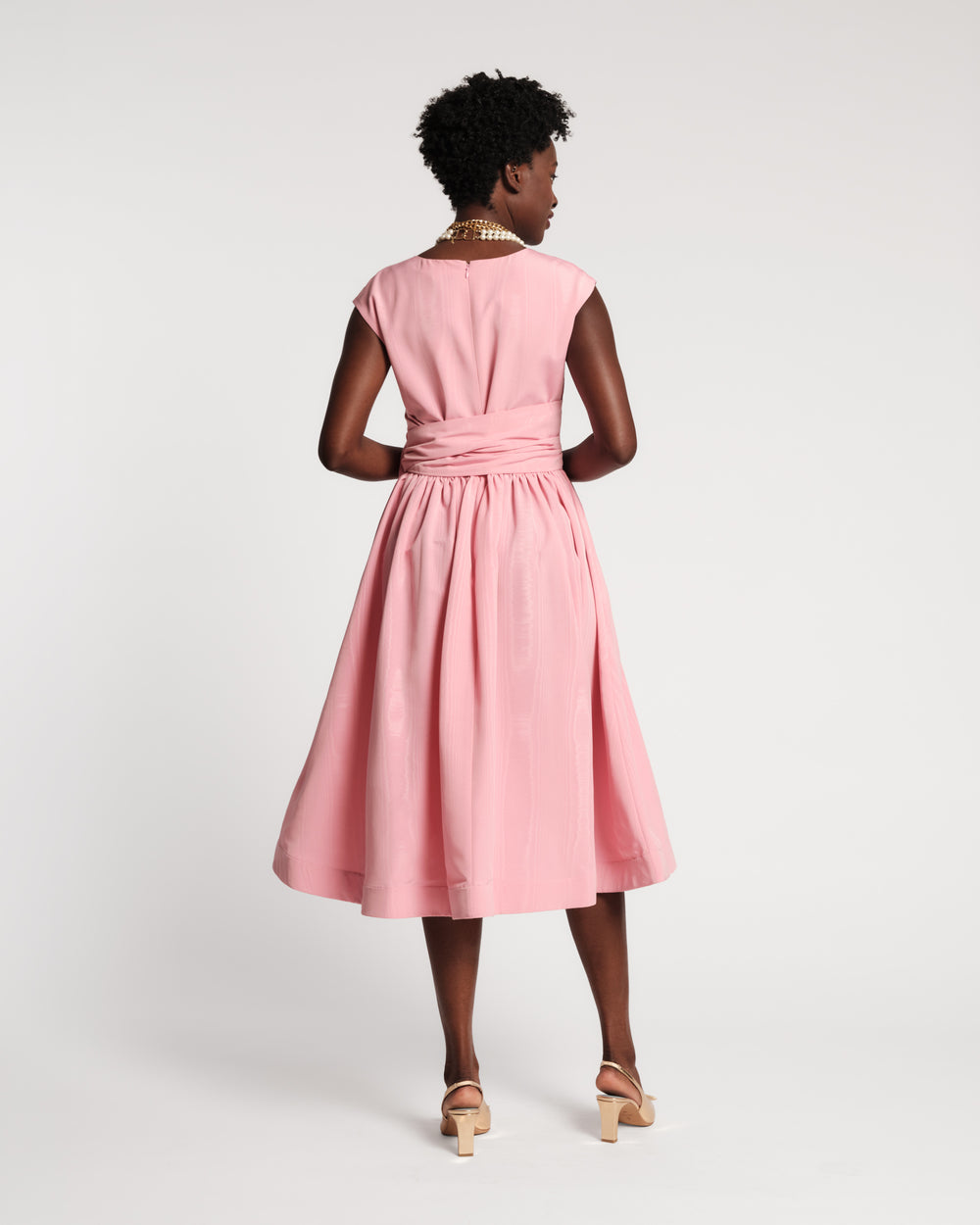 Bow Dress - Pink Moire Dresses Frances Valentine