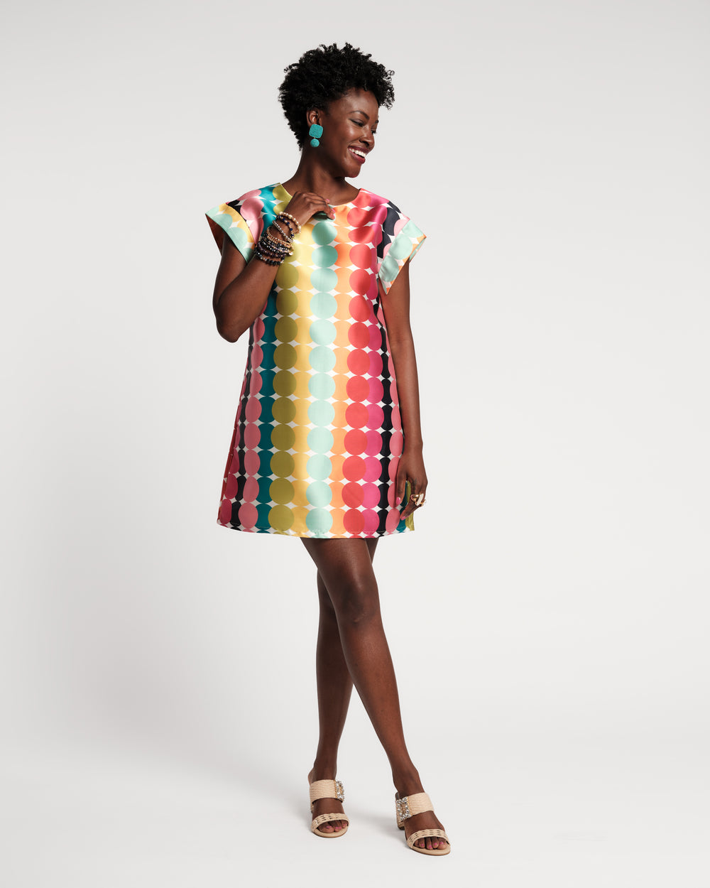 Column Mini Dress - Rainbow Summer Circle Dresses Frances Valentine
