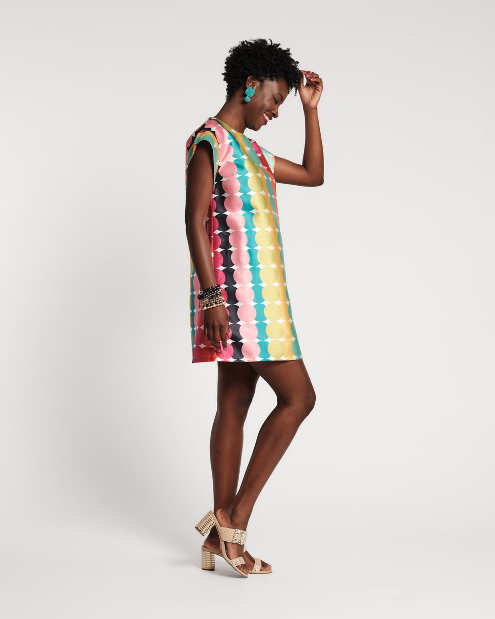 Column Mini Dress - Rainbow Summer Circle L Column Mini Dress - Rainbow Summer Circle L