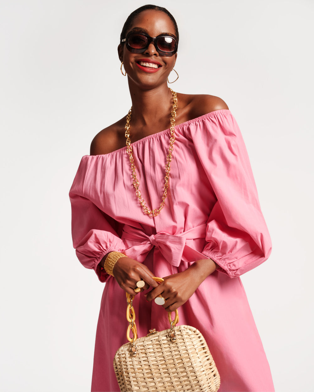 Bliss Midi Dress - Pink - Frances Valentine