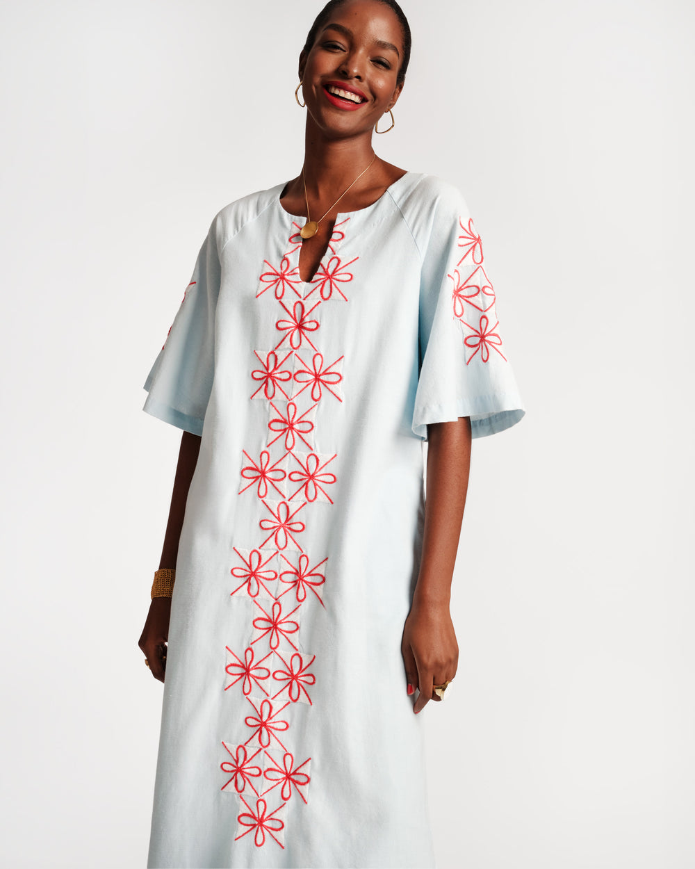 Charming Caftan - Gambit Light Blue - Frances Valentine