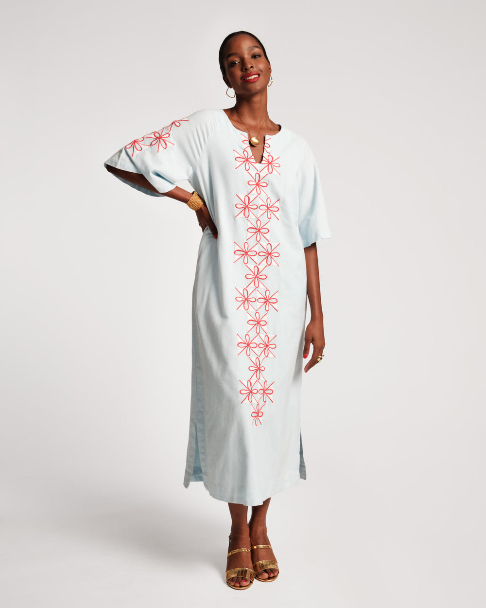 Charming Caftan - Gambit Light Blue - Frances Valentine