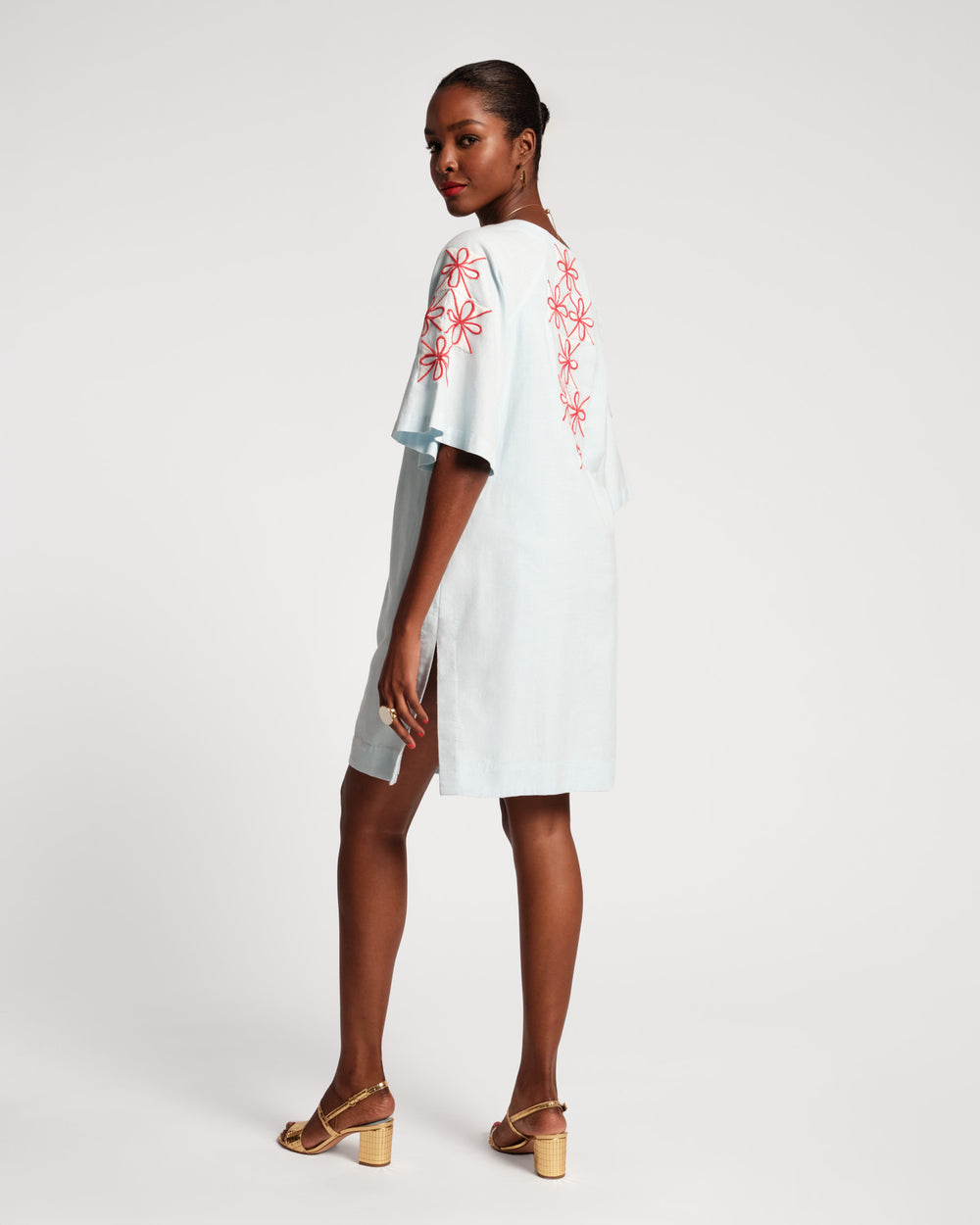 Charming Caftan Mini - Gambit Light Blue - Frances Valentine