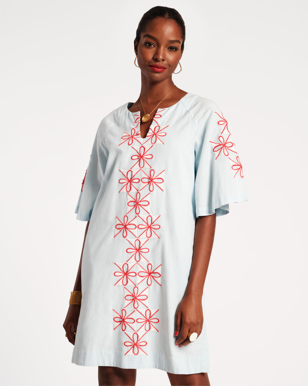 Charming Caftan Mini - Gambit Light Blue - Frances Valentine