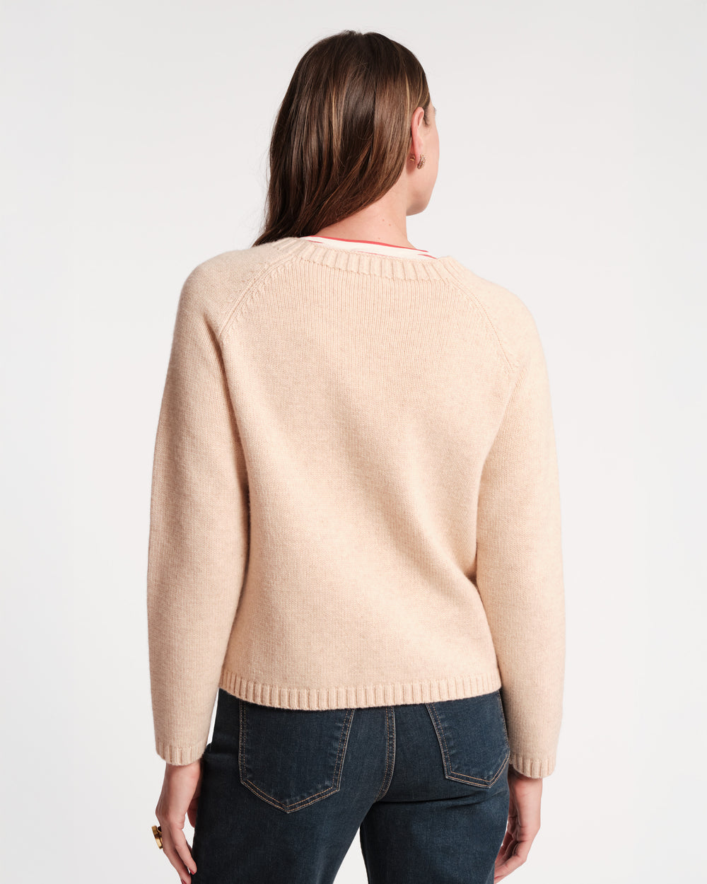 Wool Tulip Bouquet Cardigan - Pink