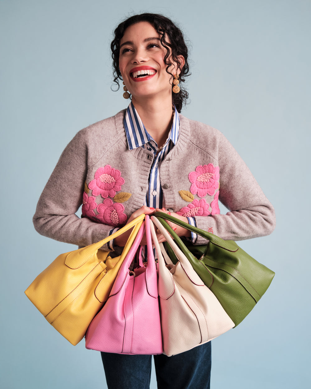 Mini Sweet Pea Tumbled Leather Yellow – Frances Valentine