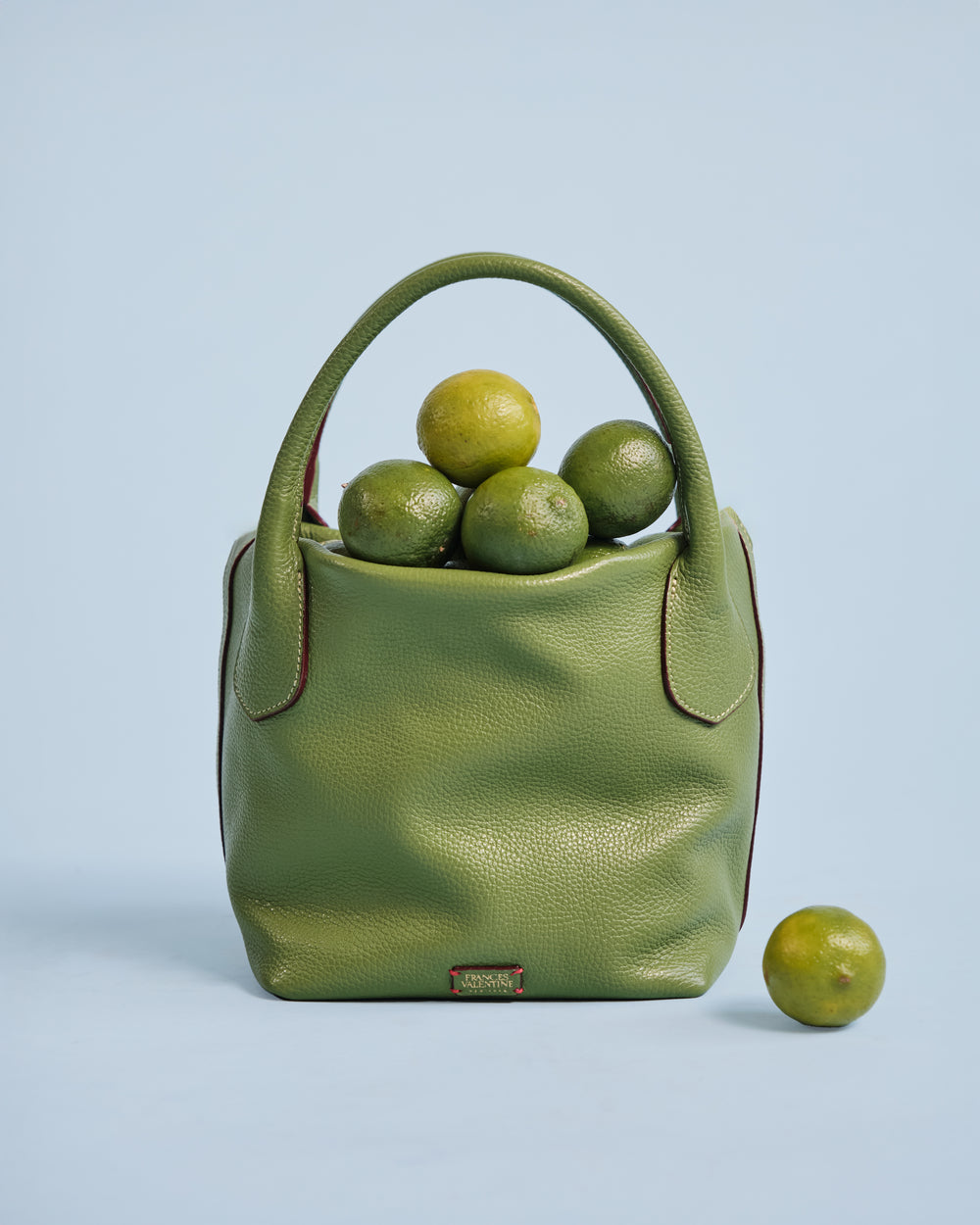 Mini Sweet Pea - Tumbled Leather Green - Frances Valentine