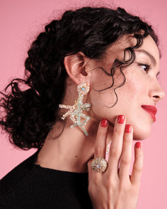 Coral Drop Earring Aqua Blue - Frances Valentine