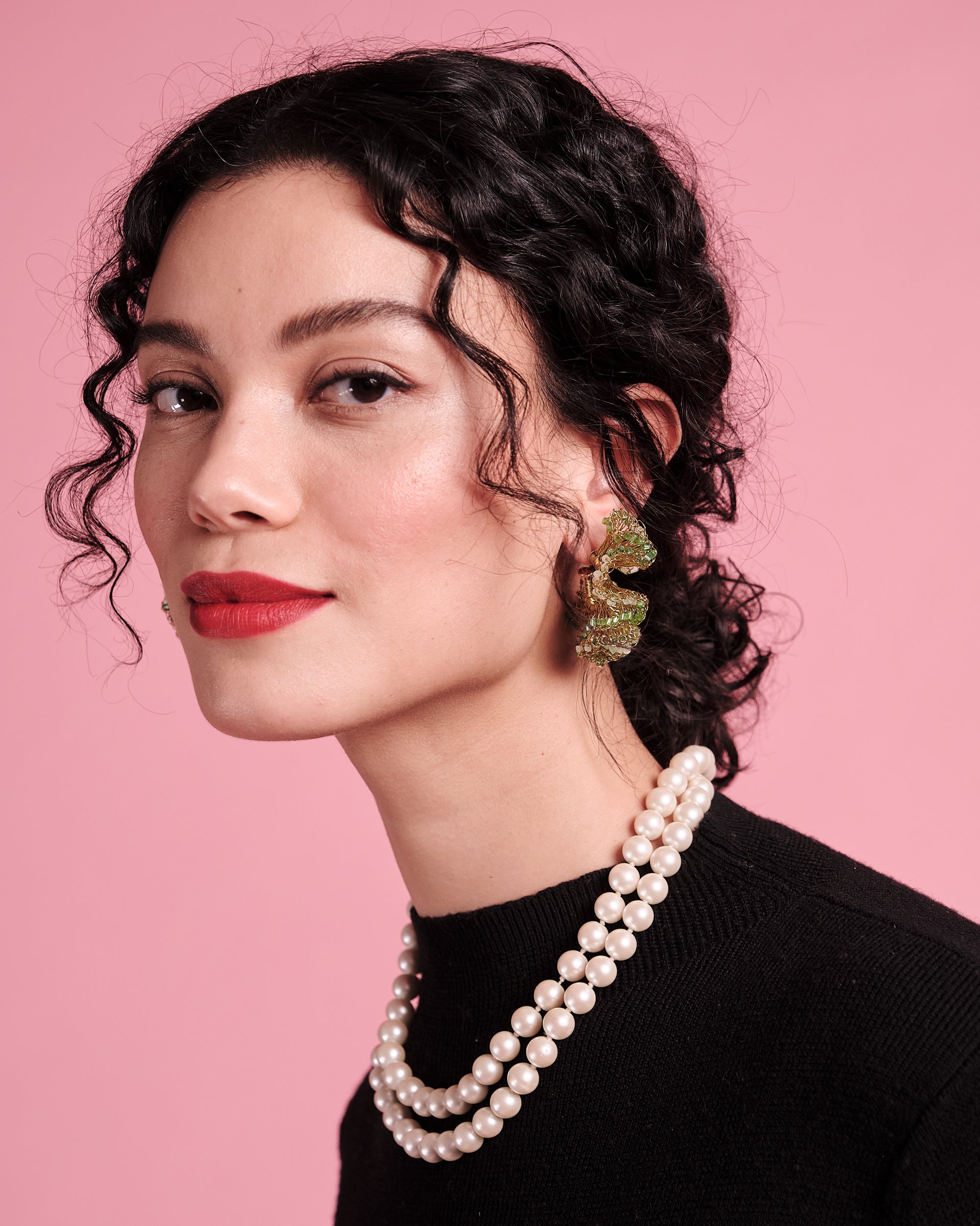 Double Strand Perfect Pearl Necklace