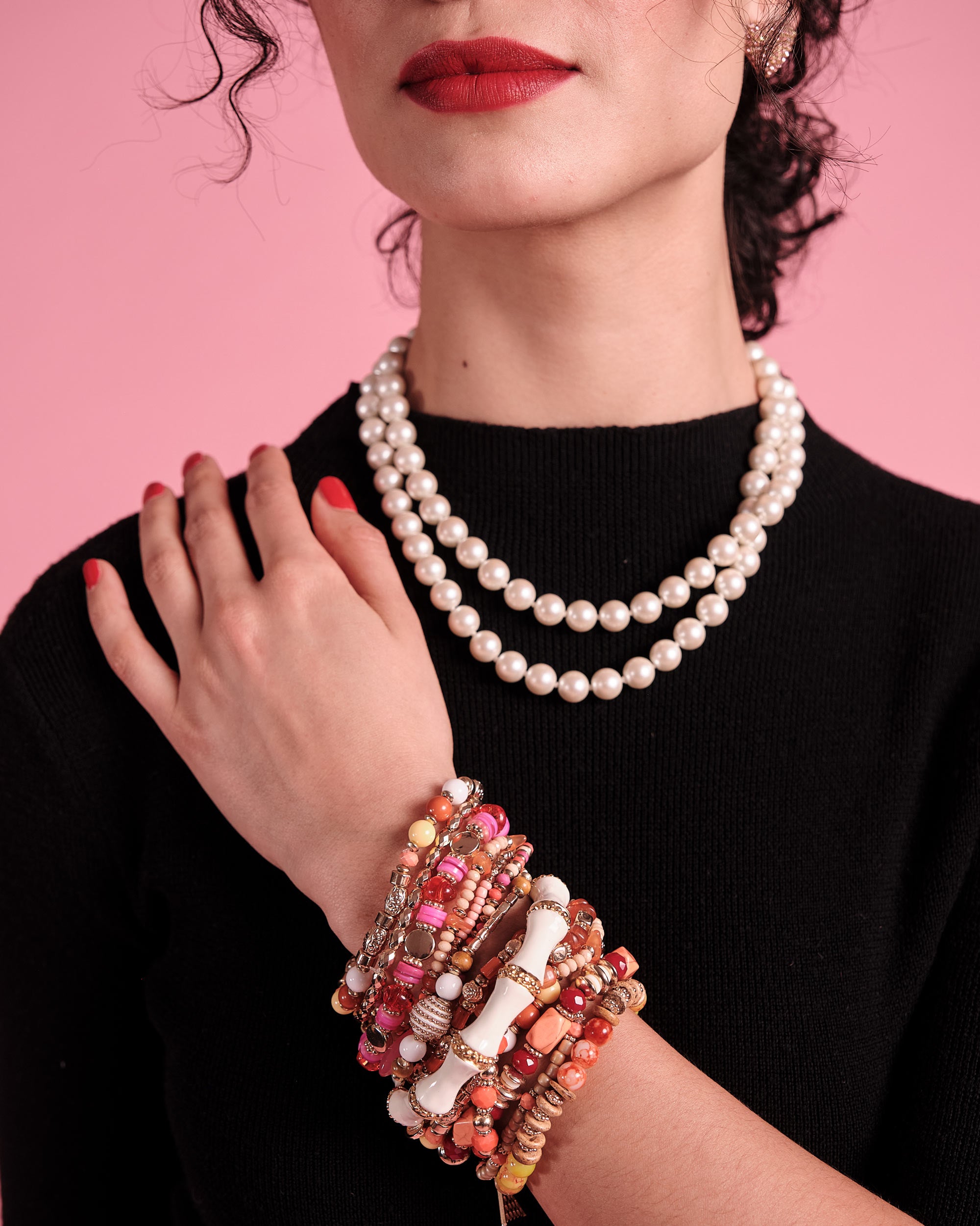 Enamel Bamboo Bangle Bracelet