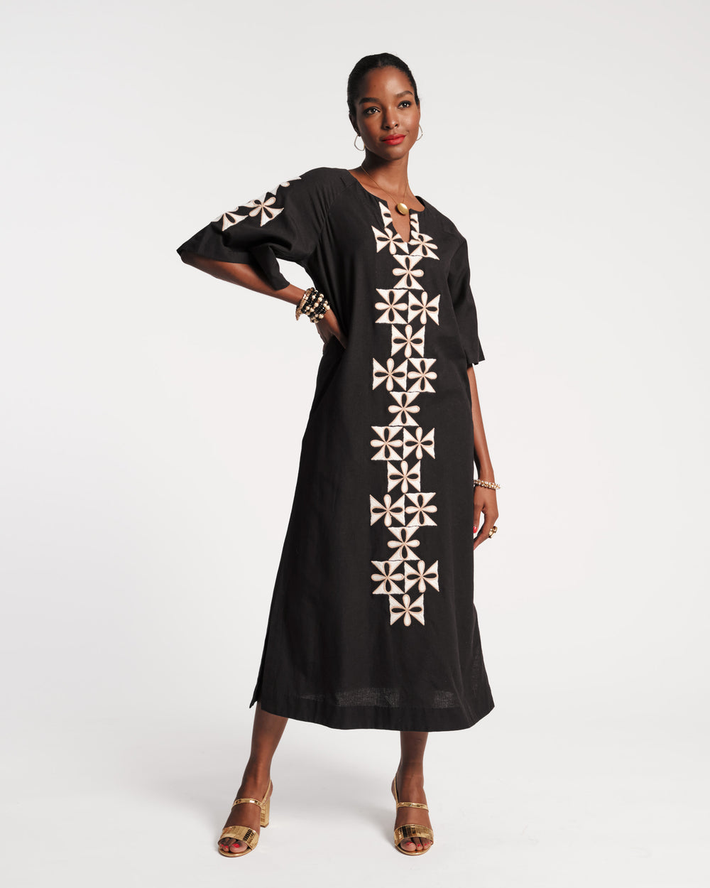 Charming Caftan - Gambit Black - Frances Valentine