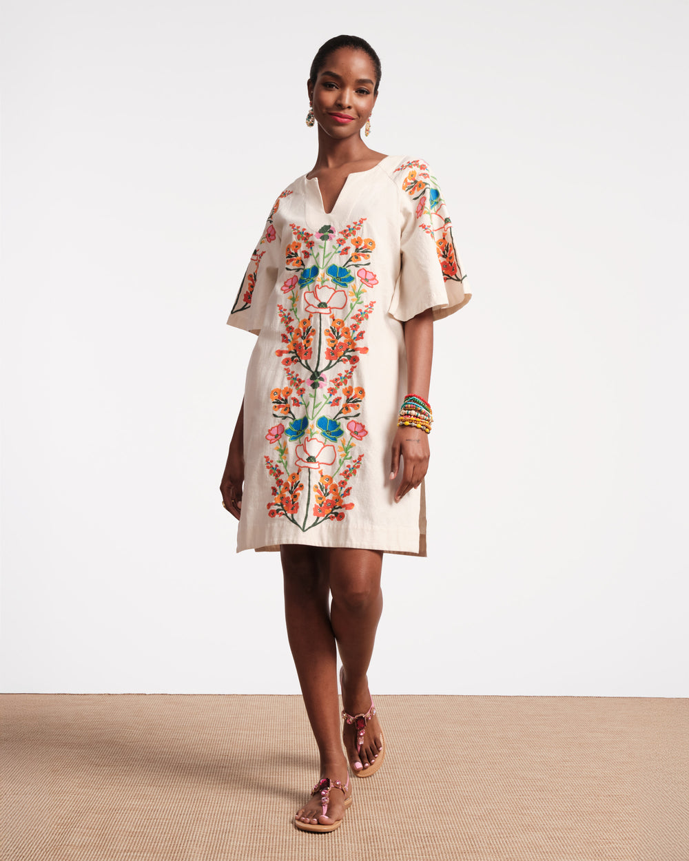 Charming Caftan Mini - Botanical Bash White Caftan Frances Valentine