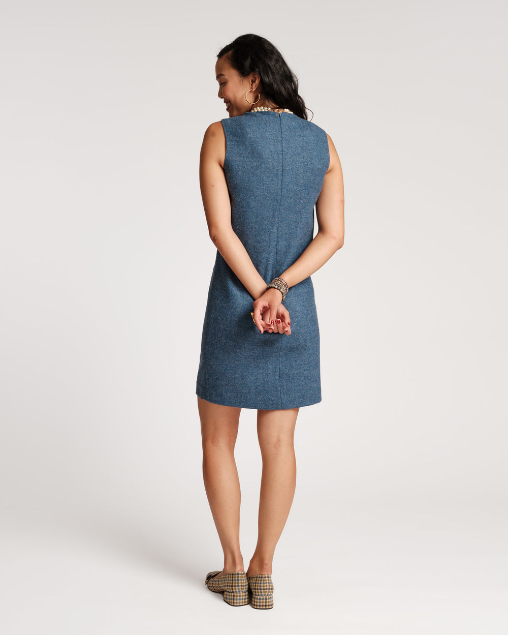 Callista Wool Twist Dress Light Blue Dresses Frances Valentine