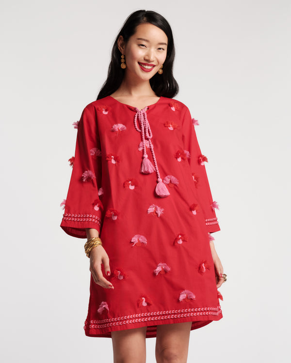 Capri Tunic - Peacock Red