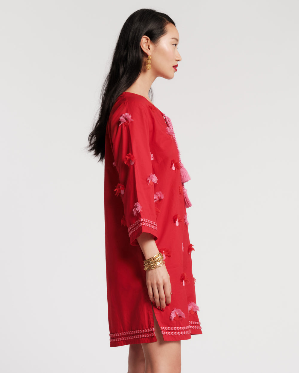 Capri Tunic - Peacock Red