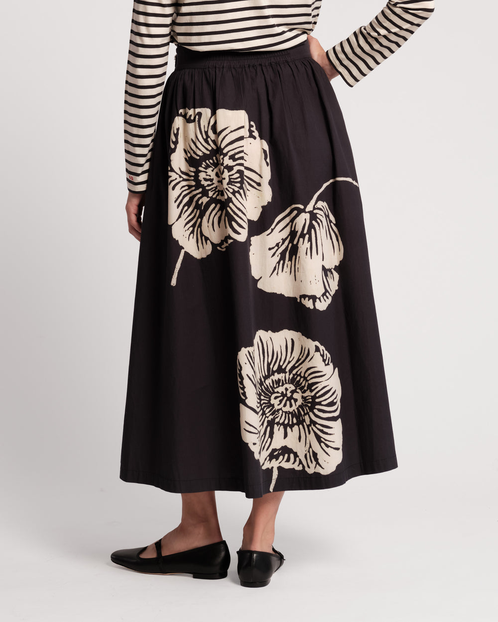 Phoebe Midi Skirt - Carefree Chrysanthemum Skirts Frances Valentine
