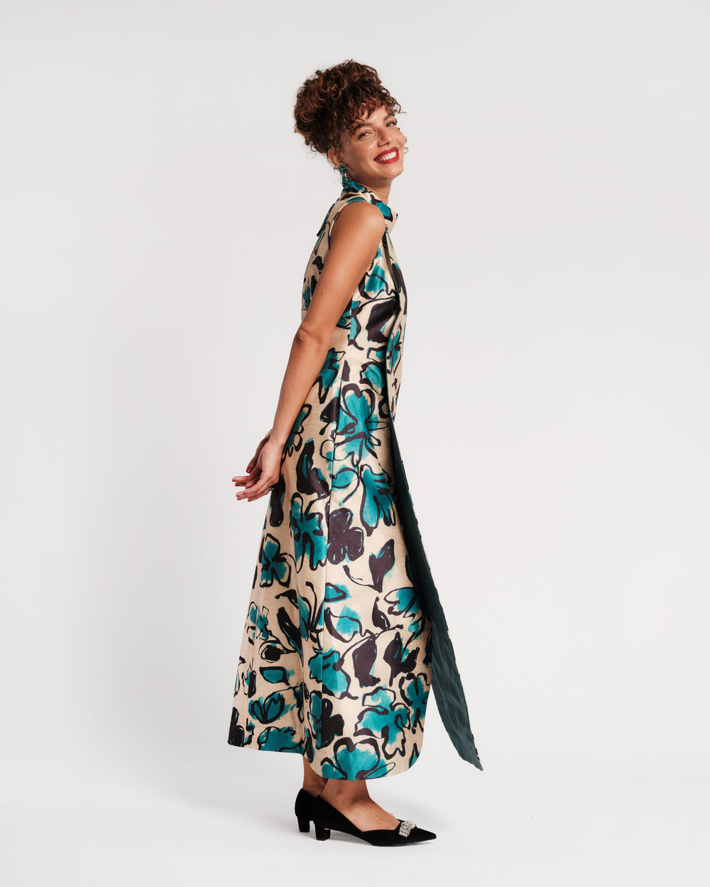 Carlyle Maxi Dress - Abstract Meadow Dresses Frances Valentine