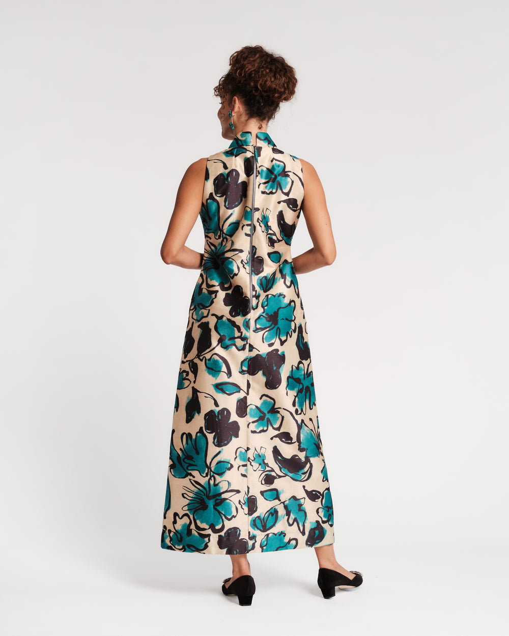 Carlyle Maxi Dress - Abstract Meadow Dresses Frances Valentine