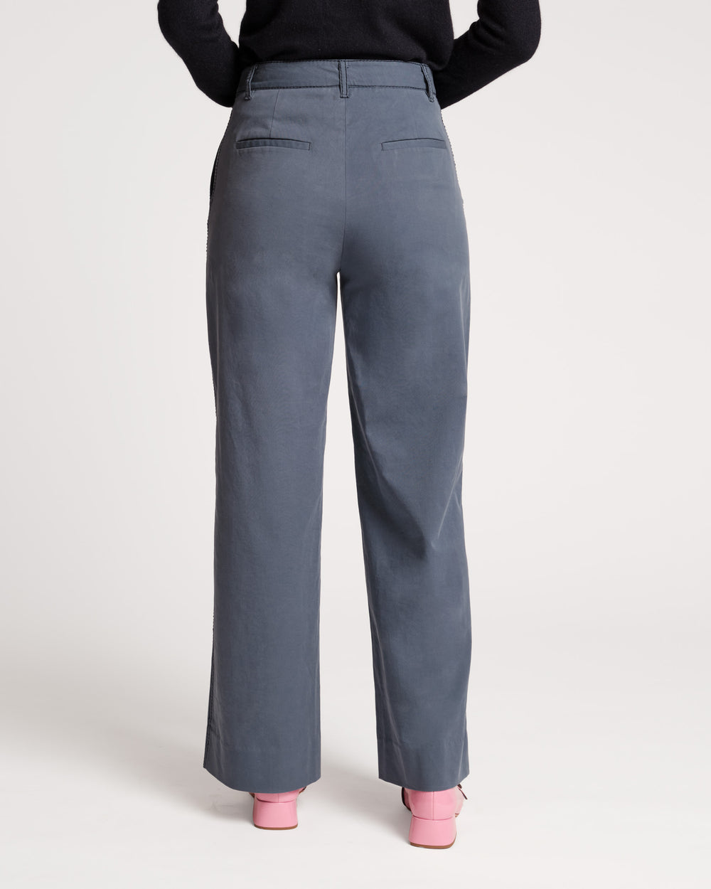 Charlotte Pant Cotton - Navy - Frances Valentine