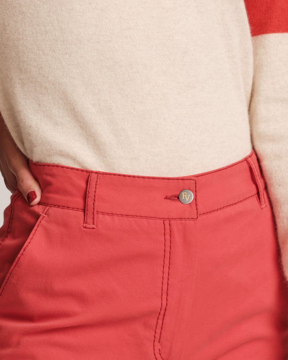Charlotte Pant Cotton Red