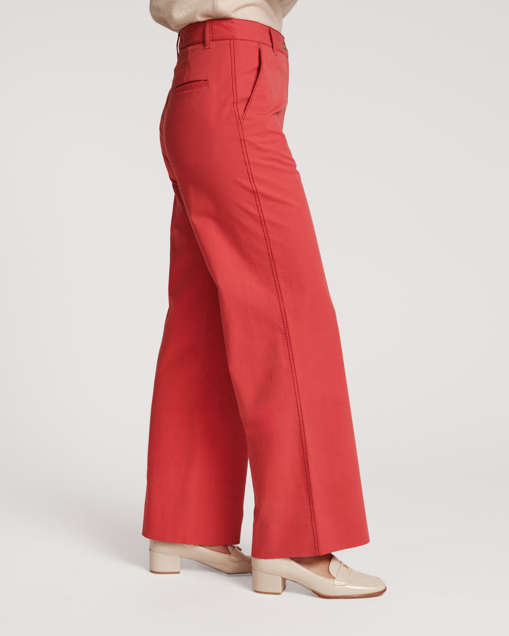 Charlotte Pant Cotton - Red - Frances Valentine