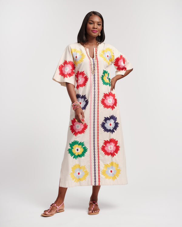 Charming Maxi Caftan - Fireflower - Frances Valentine