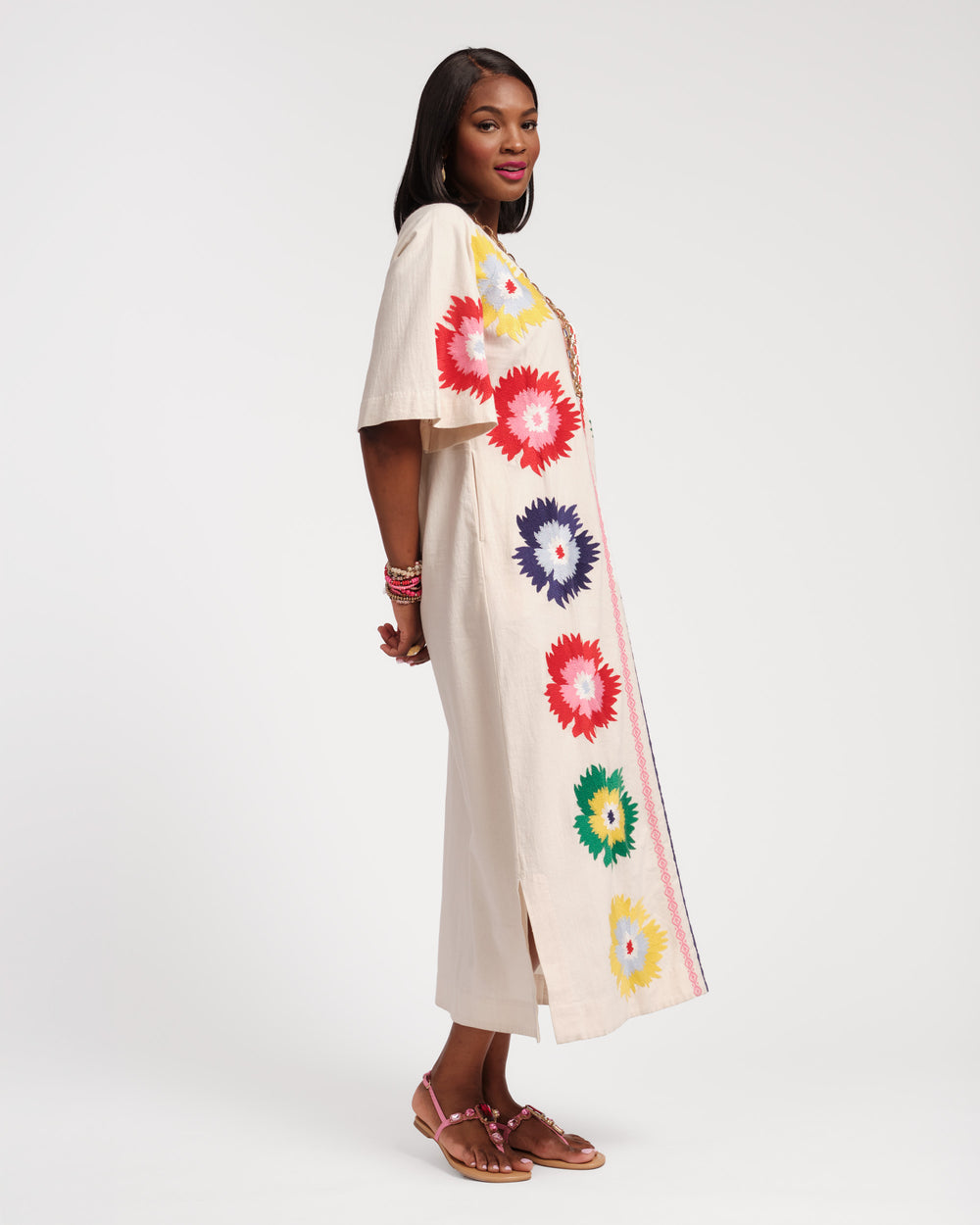 Charming Caftan Maxi - Fireflower - Frances Valentine