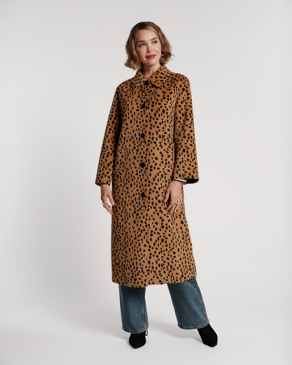 Paulette Faux Fur Coat - Cheetah Coats & Jackets Frances Valentine