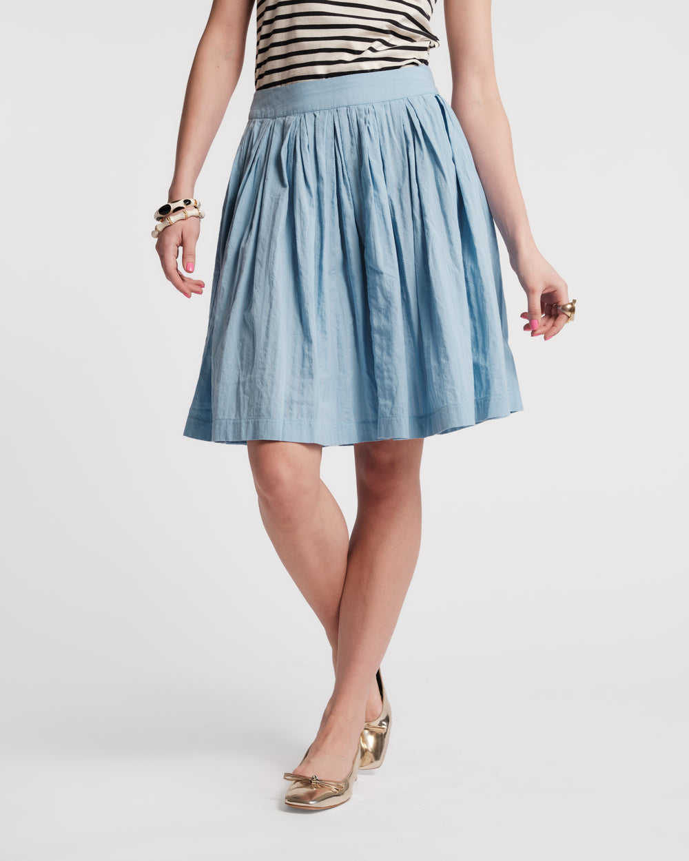 Claire Skirt - Light Blue Skirts Frances Valentine