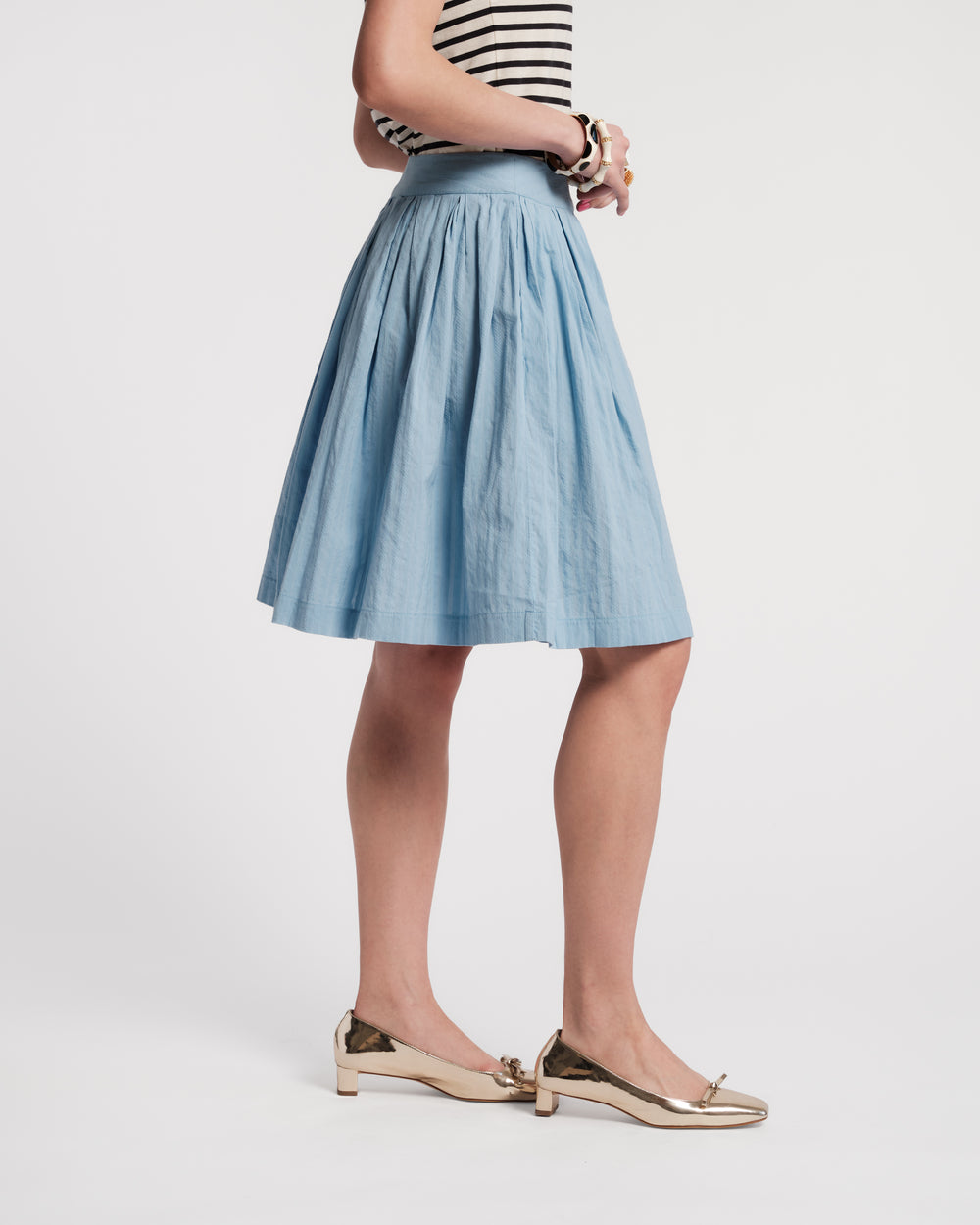 Claire Skirt - Light Blue Skirts Frances Valentine