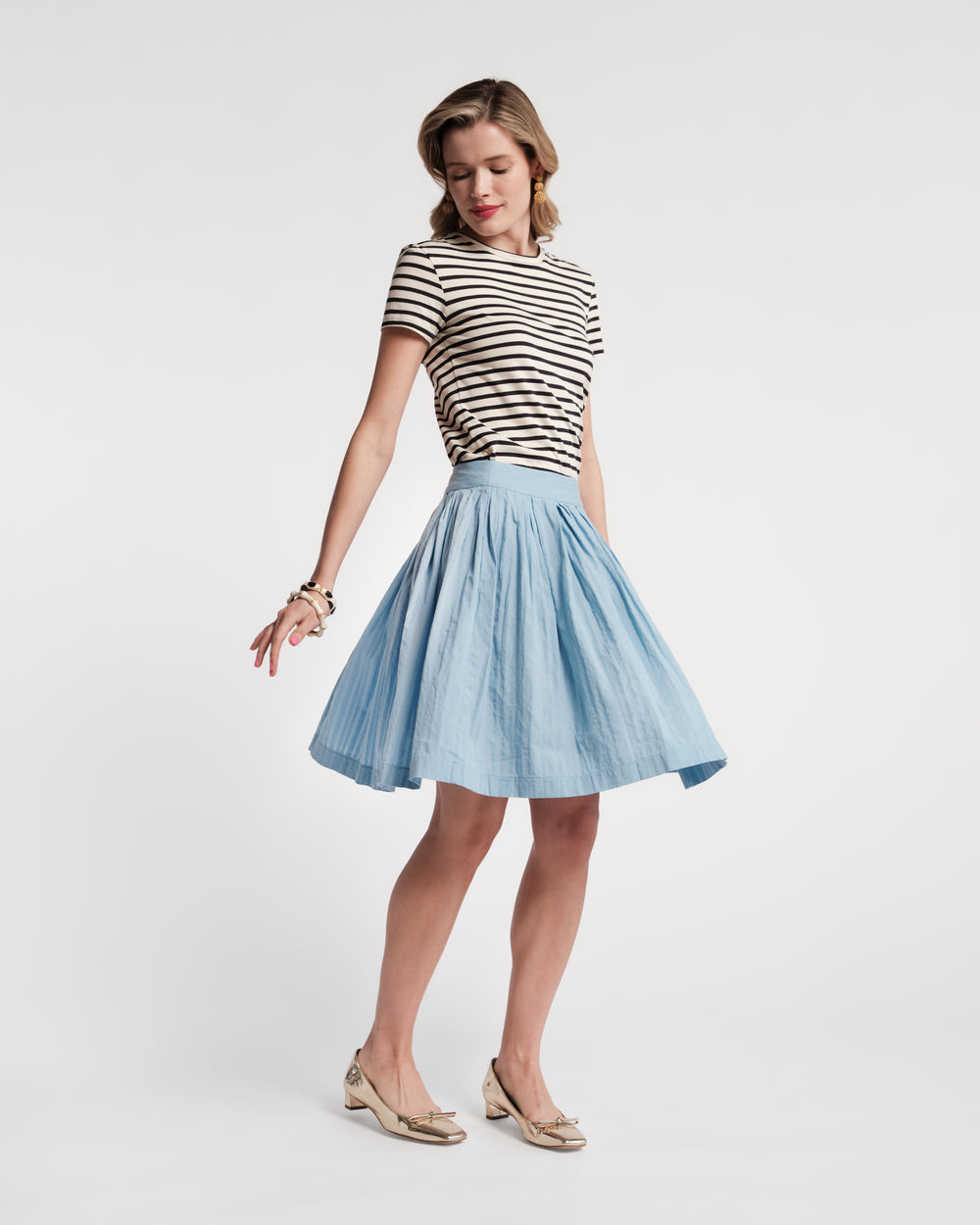 Claire Skirt - Light Blue Skirts Frances Valentine