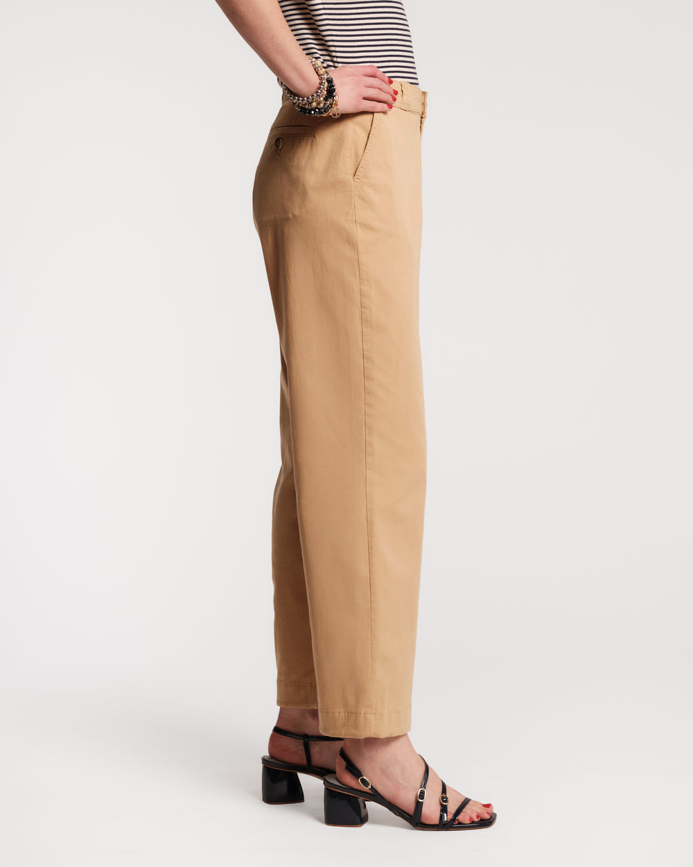 Coleman Pant Solid Cotton Cotton Khaki Frances Valentine
