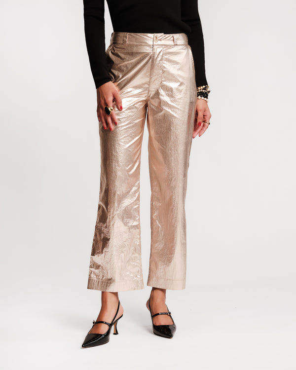 Coleman Metallic Pant - Gold Pants Frances Valentine