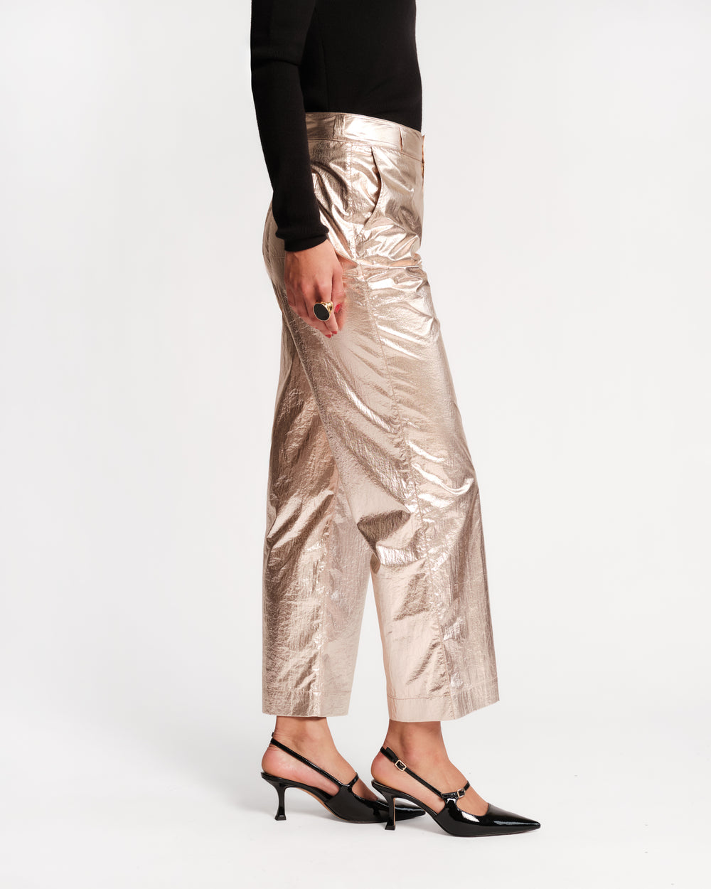 Coleman Metallic Pant - Gold Pants Frances Valentine