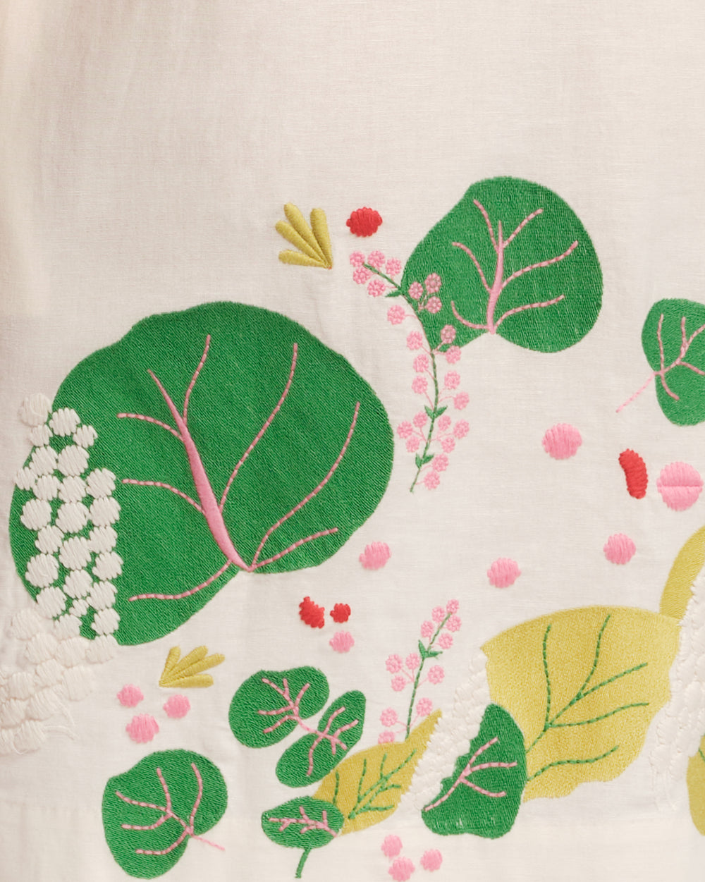 The Colony Hotel Charming Caftan Mini - Oyster/Green Caftan Frances Valentine