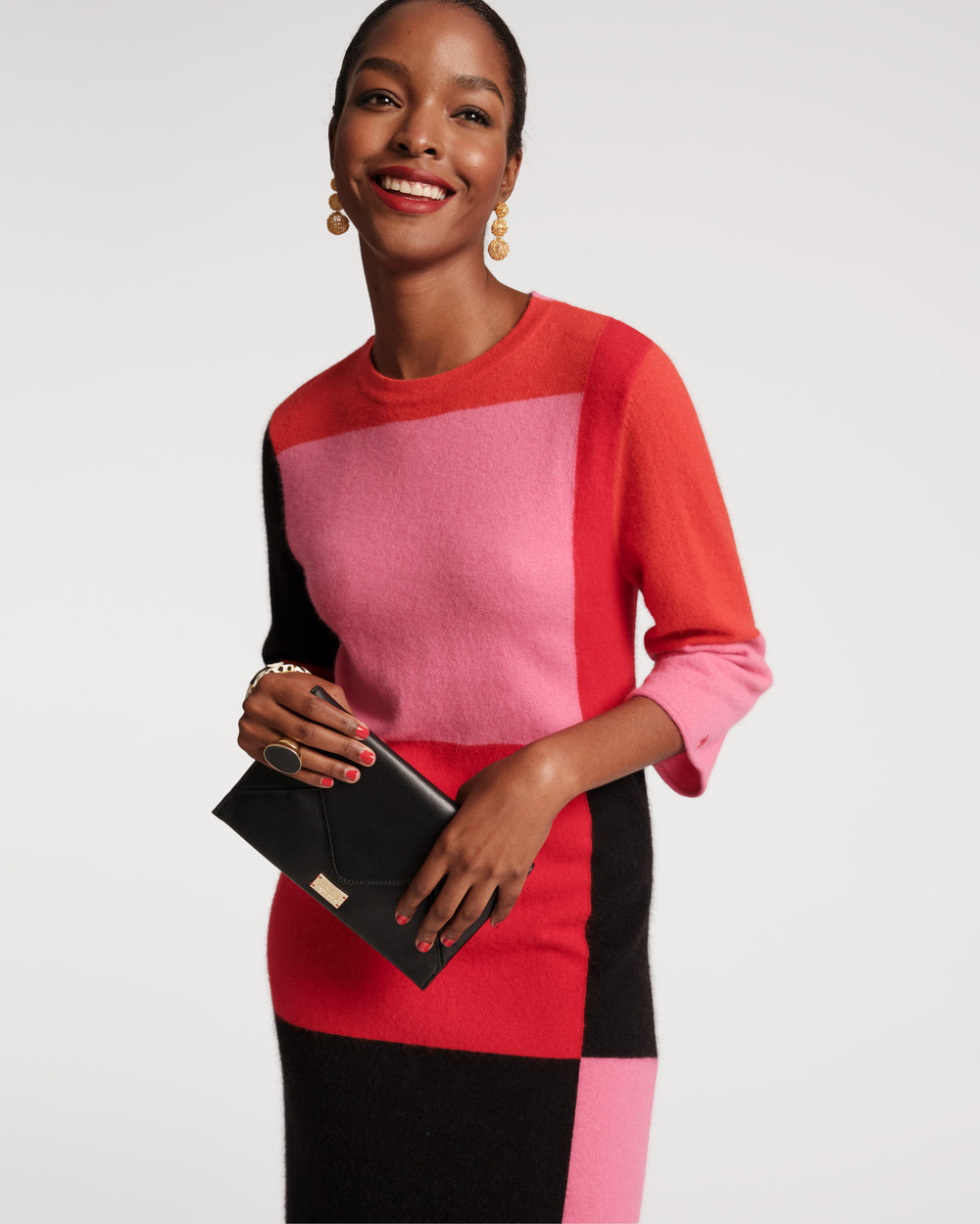 Evie Envelope Clutch Nappa Black Clutch Frances Valentine