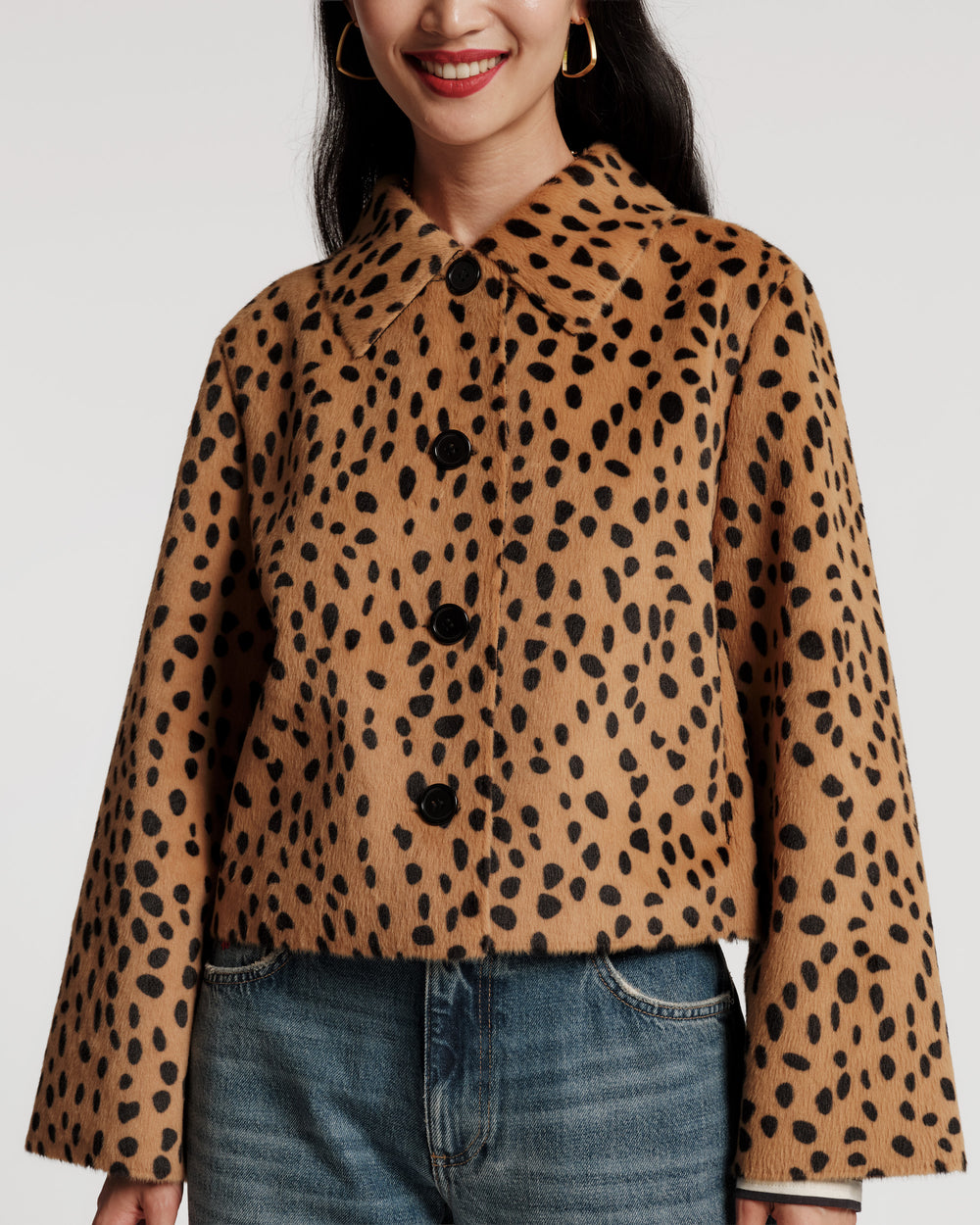 Cosette Faux Fur Jacket - Cheetah Coats & Jackets Frances Valentine