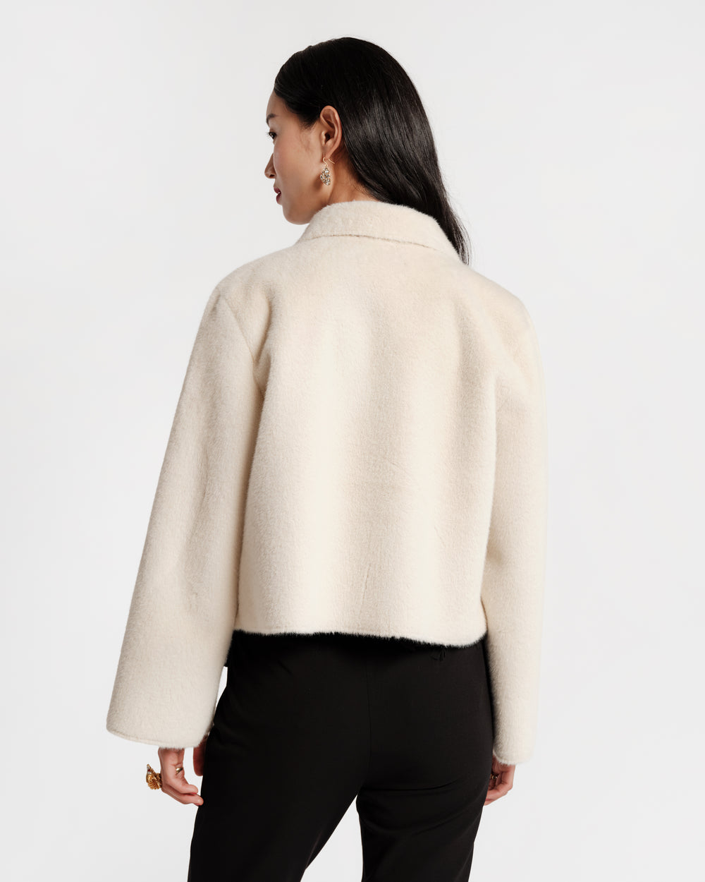 Cosette Faux Fur Jacket - White Coats & Jackets Frances Valentine