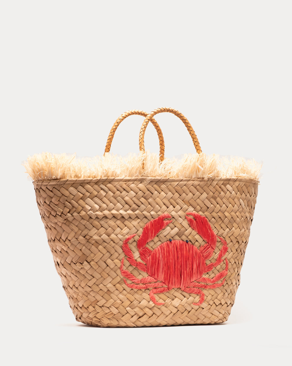 Embroidered Crab Tote - Red - Frances Valentine