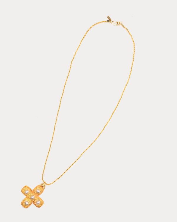 Pearl Cross Pendant - Frances Valentine