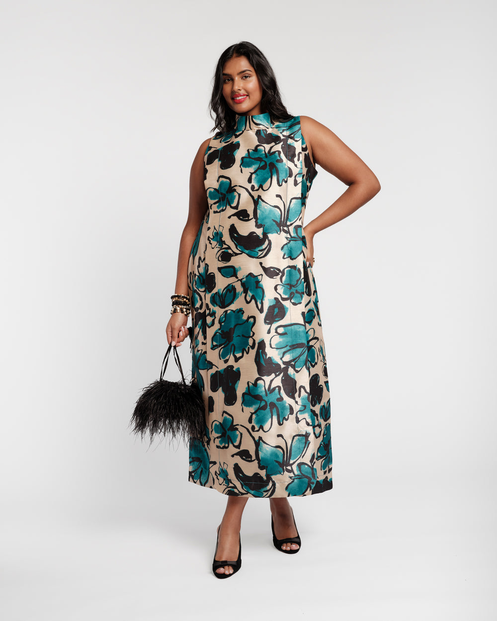 Carlyle Maxi Dress - Abstract Meadow Dresses Frances Valentine