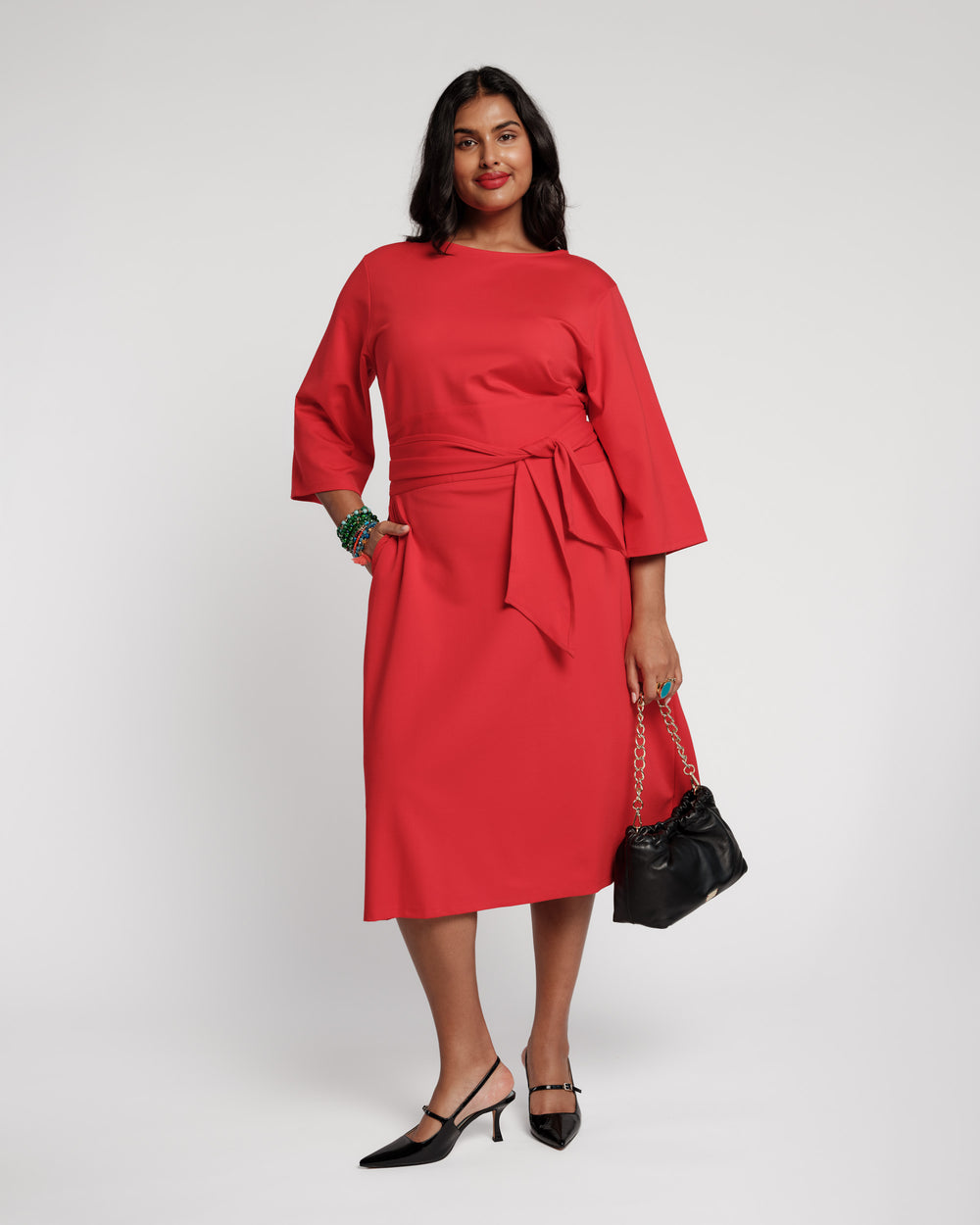 Whitney Wrap Dress - Red