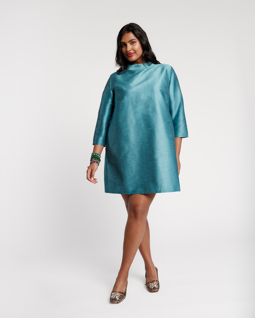 Diplomat Mini Dress - Teal Dresses Frances Valentine