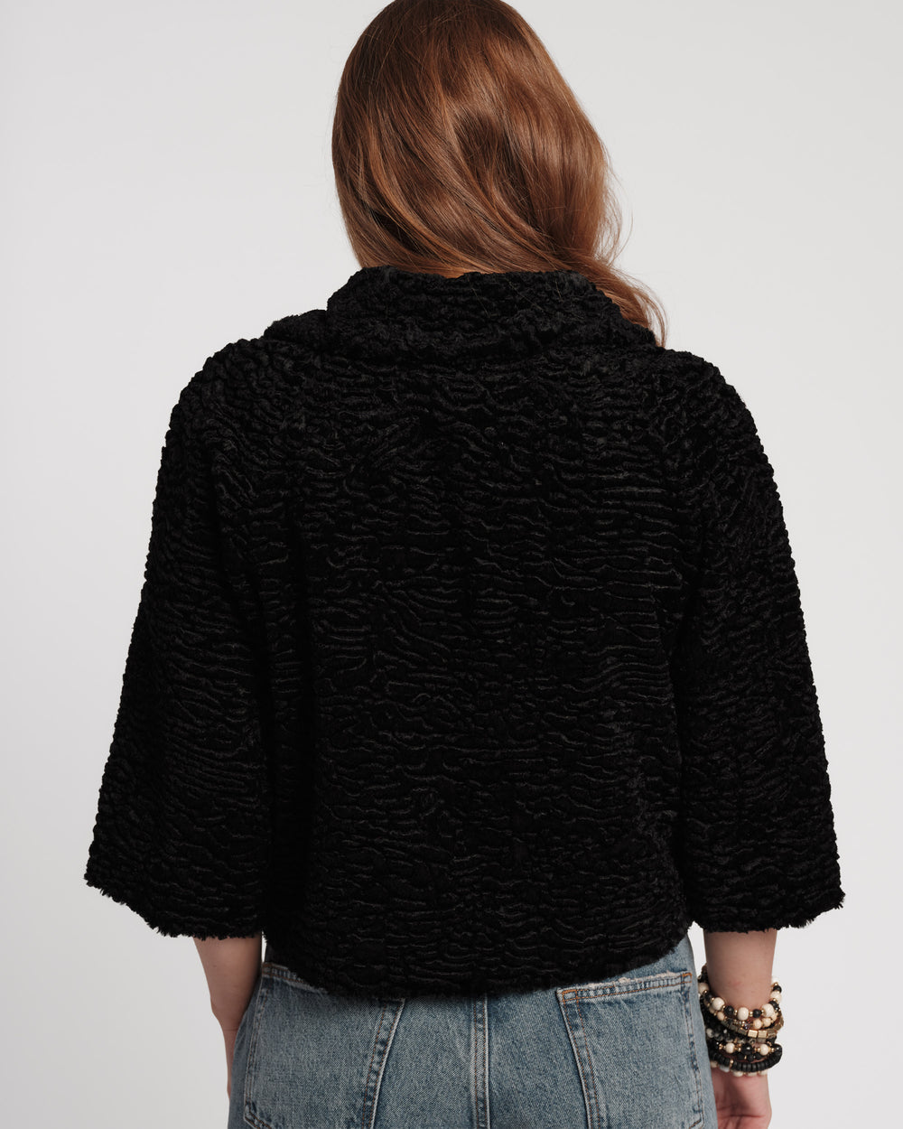 Blaine Faux Lamb Fur Jacket - Black Coats & Jackets Frances Valentine